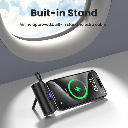 Portable Charger Small Power Bank 6000mAh,22.5W USB-C Fast Charging Portable Phone Charger with LCD Display&Stand,Mini Battery Pack for iPhone 15 ...