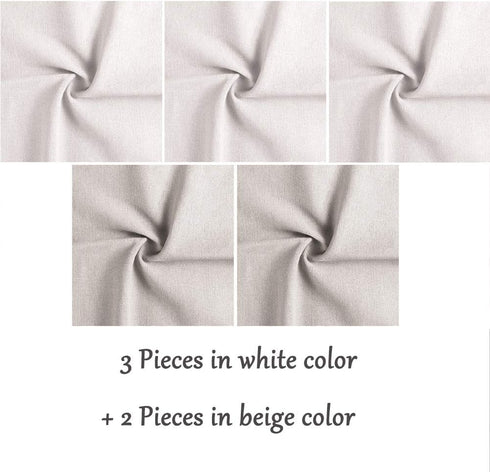 Linen Needlework Fabric, Kissbuty 5 PCS Linen Fabric Cloth for Garment Craft Flower Pot Decoration Embroidery Cross Stitch Cloth, 19.6 by 19.6 Inc...