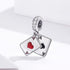 925 Sterling Silver Playing Card Charms for Bracelets Necklace, Poker Ace of Hearts Spades Lucky Pendant Dangle Charms Bracelet for Women...