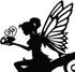 Fairy Garden Art, Yard Flower Fairy Metal Decor, Silhouette Sculpture Backyard Hanging Tree, Ornaments for Outdoor Garden Home Yard Lawn, Branch D...