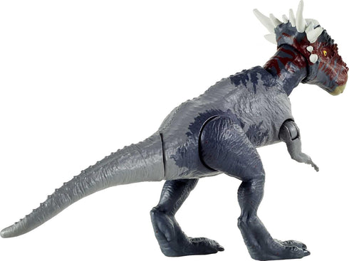 Mattel Jurassic World Toys Camp Cretaceous Stygimoloch Stiggy Savage Strike Dinosaur Figure, Smaller Size, Attack Move Iconic to Species, Movable ...