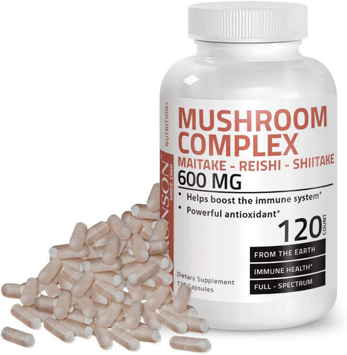 Triple Mushroom Complex - Maitake - Reishi - Shiitake - Powerful Antioxidant and Immune System Booster - Full Spectrum Mushroom Complex - 600 mg C...