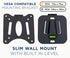 Mount-It! Low Profile Fixed TV Wall Mount for Small Televisions Computer Monitors, Fits 13" to 27", Quick Disconnect, 60 Lbs Capacity, VESA 75x75 ...