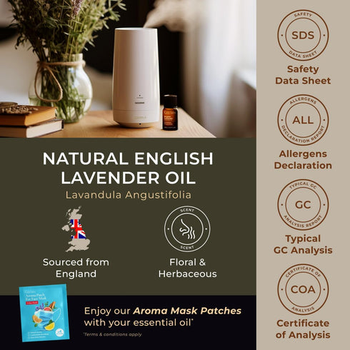 Gya Labs English Lavender Essential Oil for Diffuser - 0.34 Fl Oz - 100% Pure Natural English Lavender Oil for Skin, Hair & Candle Making Floral H...