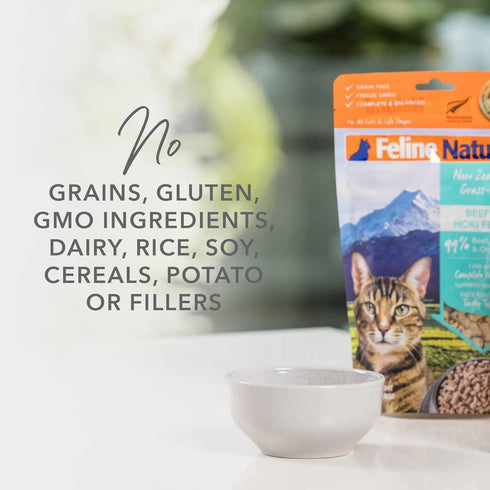Feline Natural - Grain-Free Freeze Dried Cat Food - Chicken & Lamb, 3.5oz...