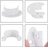 Closet Rod Bracket 6 Pack Stainless Steel Closet Rod Holders with Screws, Heavy Duty Closet Rod End Support for Wardrobe Curtain Shower, White U-S...