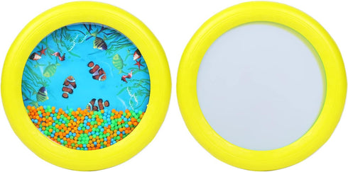 Ocean Drum Wave Bead Drum Gentle Sea Sound Music Gift Musical Educational Sea Sound Drum Tool for Kid Child Baby (Yellow)...