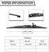 (Set of 2) HDOEE Replacement For Toyota Sequoia 2001-2007,Rear Wiper Blade Kit Set,Rear Wiper Accessories Parts,Wiper Blade for Back Windshield Wi...