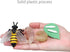 Bee Growth Life Cycle Insect Life Cycle Figurines of Bee, Bee Figurine Model Set with 4 Instruction Cards, Realistic Animal Growth Cycle Model, Ed...