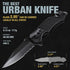 2.95” Serrated Blade Pocket Knife - Black Folding Knife with Glass Breaker and Seatbelt Cutter - Small EDC Knife with Pocket Clip for Men Women - ...