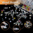 funluck 400+pcs Bead Bracelet Kit,8/10MM Colorful Beads Kit,Bubble Beads for Jewelry Making,Star/Butterfly/Shell/Flower Beads Kit with Charms and ...