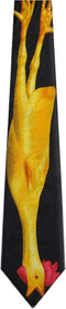 BIRD-200 - Black - Yellow - Red - Mens Rubber Chicken Necktie...