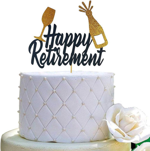 Happy Retirement Cake Topper - Retirement Party Decoration Supplies...