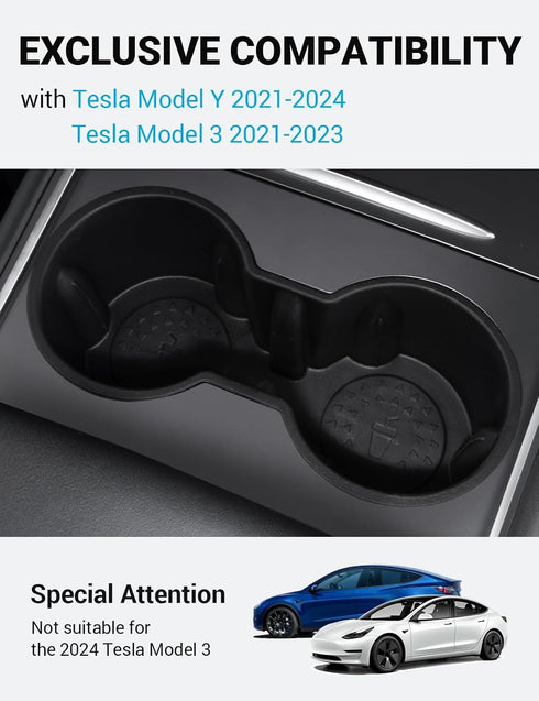 Motrobe Tesla Model Y 2021-2024 Model 3 2021-2023 Center Console Cup Holder Insert Tesla Center Console Interior Accessories ONLY FIT New Console...