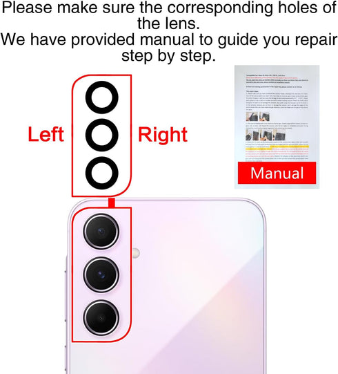 2PCS Galaxy A35 Back Rear Camera Lens Glass Replacement, ASDAWN Back Lens Glass for Samsung Galaxy A35 6.6 inches All Carriers with Free Lens Film...