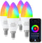 ORALUCE Smart Light Bulb Work with Alexa & Google Home, C37 E12 LED Light Bulb 40W Equivalent, 2.4GHz WiFi & Bluetooth Color Changing APP Dimmable...