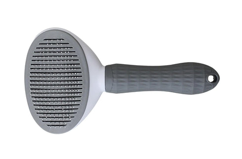 Easy-Clean Slicker Brush for Dogs, Cats & Bunnies - Gentle De-shedding & Grooming Tool with Ergonomic Handle, Push Button Self-Cleaning, Suitable ...