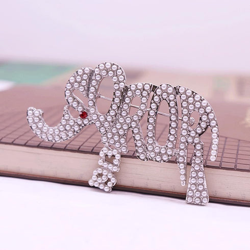 Pearl Elephant DST Sorority Pin Soror Greek Delta Brooch Social Womenhood Gift Jewelry For Clothing Bag...