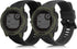 kwmobile Straps Compatible with Garmin Instinct 2 Solar/Instinct 2 Straps - 2x Replacement Silicone Watch Bands - Black/Grey...