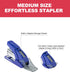 Effortless Standard Stapler Set, 20 Sheet Capacity, Half Strip, Built-in Staples Storage, Holds 1/4" Staples, Includes 1000 Staples and A Staple R...