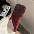 iPhone 13 Case,Simple Wave Design Wavy Frame Soft Silicone Aesthetic Phone Case for iPhone 13 Phone Case,Wine Red...