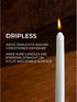 CANDWAX White Taper Candles 12 inch Dripless - Set of 4 Tapered Candles Ideal as Dinner Candles - Smokeless and Unscented Taper Candles Long Burni...