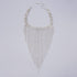 Fashion Women Sexy Rhinestone Bib Choker Necklace Tassel Long Chain Necklace...