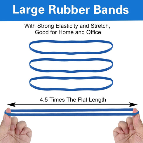 120 Pieces Large Rubber Bands Heavy Duty Large Rubber Bands Strong Elastic Bands for Office Supply, File Folders, Garbage Cans, 8 Inches (Blue)...