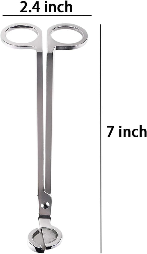EVERMARKET Candle Wick Trimmer, Polished Stainless Steel Wick Clipper Cutter - Reaches Deep Into Candles to Cut Spent Wicks, Allow Cleaner Burn an...
