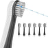 Flossing Toothbrush Heads Replacement, 6 Count, Compatible for Waterpik Sonic Fusion/2.0 Brush and Flosser Combo… (Compact Size, Black)...