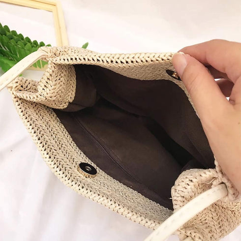 Straw Beach Bag Buckets Totes Handbag Shoulder Bag Tote Bag Women Summer Handbag...