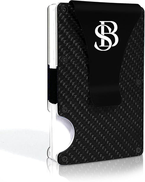 Carbon Fiber Wallet - Slim Wallet for Men with Cash & Credit Card Holder, RFID Blocking Technology, Minimalist Money Clip Holds Up to 12 Cards - G...