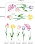 Runtoo Large Flower Wall Decals Tulip Floral Wall Art Stickers Bedroom Living Room Kids Baby Nursery Home Decor...