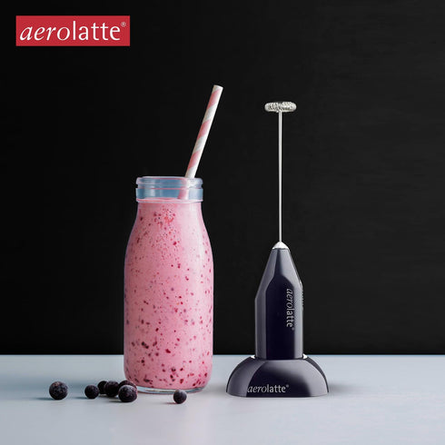 Aerolatte Milk Frother with Counter Stand, The Original Steam-Free Frother, Black...