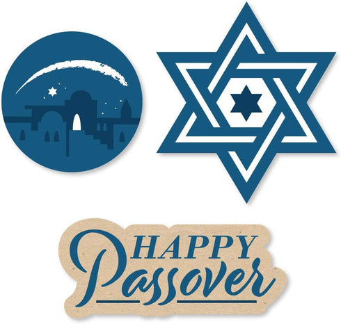 Big Dot of Happiness - Happy Passover - Shaped Pesach Jewish Holiday Party Cut-Outs - 24 Count...