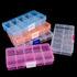 4 Pcs 10 Grids Removable Plastic Jewelry Boxes Clear Bead Storage Boxes Small Item Organizer Boxes Adjustable Divider Boxes Containers for Craft W...