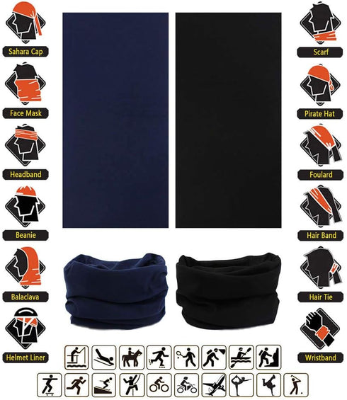 Headband Neck Gaiter Head Wrap Headwear Face Mask Magic Scarf Bandana for Men and Women...