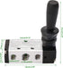 JIUWU 4H210-085 Way Pneumatic Air Hand Lever Operated Valve Solenoid Valve Port 1/4 Inches Manual Control Valves...