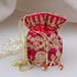 Purpledip Potli Bag (Clutch, Drawstring Purse) For Women With Intricate Gold Thread & Sequin Embroidery Work, Dark Pink(10038)...