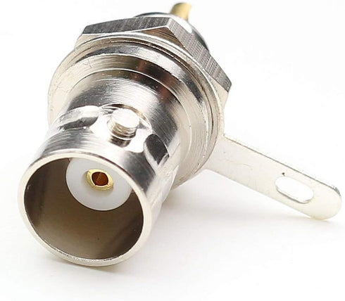 BNC Chassis Panel Mount Socket Female Jack Solder Type Connectors Adapter 6-Pack...