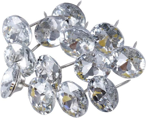 20Pcs 25mm Diamond Crystal Upholstery Nails Tacks Sofa Headboard Sew Buttons Clear Buttons Wall Decor...