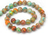 Natural Gemstone Beads for Jewelry Making,8mm Orange Imperial Jasper Polished Round Smooth Stone Beads,Genuine Real Stone Beads for Bracelet Neckl...