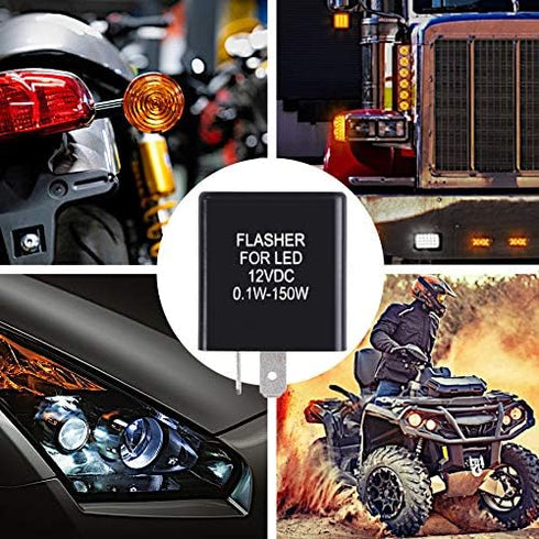 MGI SpeedWare 2-Pin Silent Flasher Relay for LED Turn Signal - Hyper Flash Fix (1-Pack)...
