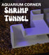 Aquarium Underground Tunnel | Fish & Shrimp Hideout for Aquariums | Unique Underground Viewing Tunnel | Made in USA (Corner Tunnel, White)...