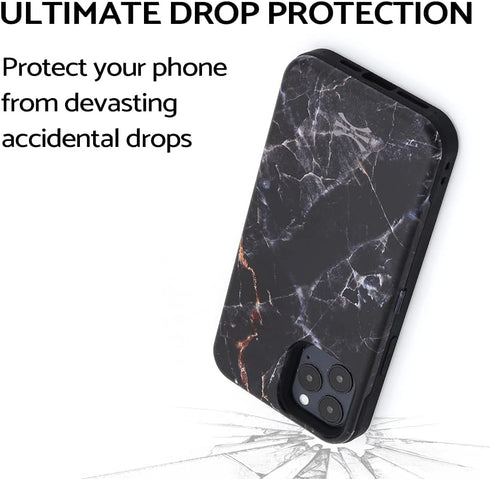 TORU CX PRO for iPhone 12 Pro/iPhone 12 Case Wallet | Protective Shockproof Heavy Duty Cover with Hidden Card Holder & Card Slot | Mirror & Wrist ...
