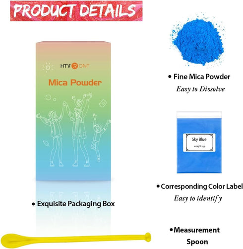 HTVRONT Mica Powder for Epoxy Resin 104 g - 26 Colors Shimmery Pigment Powder - Easy to Mix & Natural for Soap Making, Lip Gloss, Bath Bombs...