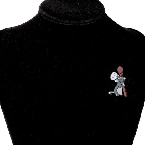 KEYCHIN Funny Rat Remy Brooch Remy Chef Fans Gifts Little Chef Mouse Enamel Pin Remy Rat Jewelry...
