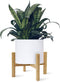 Bamboo Plant Stand, Flower Potted Holder, up to 8 Inch Pot - Nature, Mid Century Modern (Pot Not Included)...