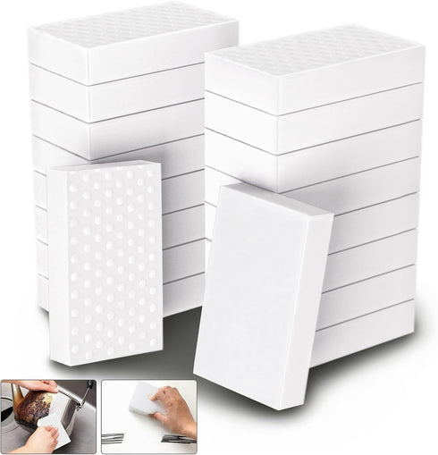 Magic Sponge Eraser,POWOBEST 50 Pack 2X Density Extra Thick Melamine Sponge,Household Extra Large Cleaning Pads?Melamine Foam, No Scratches Cleani...