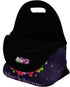Violet Mist Cute Neoprene Lunch Bag Womens Insulated Lunch Bags Tote Black Unicorn Reusable Lunch Box Thermal Picnic Waterproof Lunch Handbag with...